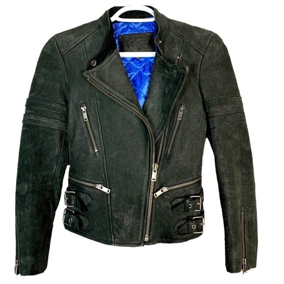 Aritzia Wilfred Free BOBINE Lambskin Moto Leather jacket - Picture 8 of 14